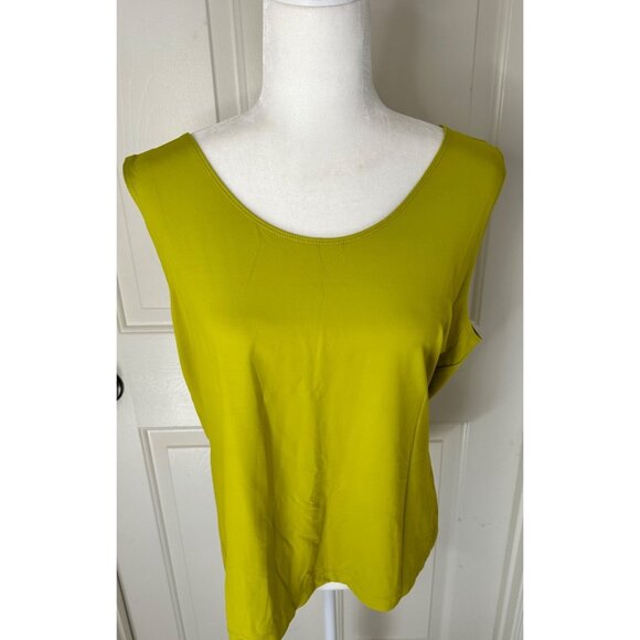 Chico's Tops - Chicos Womens  Size 3 Lime Green Tank Top 16/18 Nylon/Spandex Stretch Sleeveless